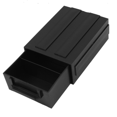 Anti scatola componente di plastica nera del cassetto di elettricità statica ESD IC