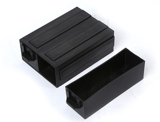 Anti scatola componente di plastica nera del cassetto di elettricità statica ESD IC