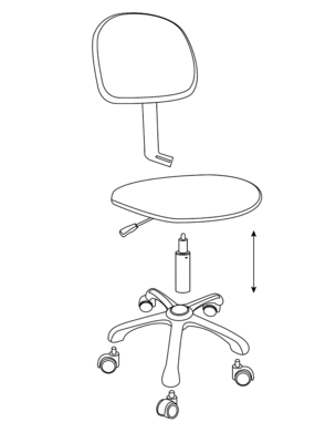 Altezza regolabile della sedia del tessuto di ESD dell'unità di elaborazione del panchetto di cuoio antistatico del lavoro