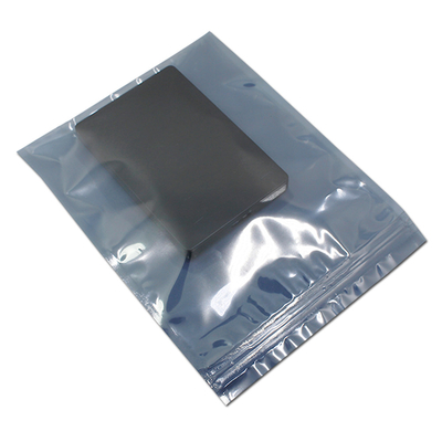 La serratura ESD trasparente dello zip ha metallizzato la borsa proteggente statica per l'imballaggio componente
