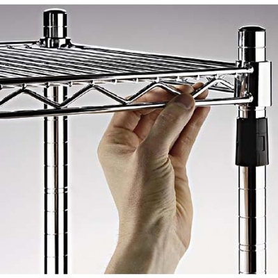 Ripiani mobili di stoccaggio ESD struttura a filo a singolo / doppio picco con cassa / maniglia