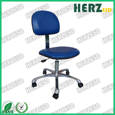 Sedie di laboratorio regolabili in cuoio in PU per spazi puliti ergonomici ESD 440 -580 mm Altezza regolabile