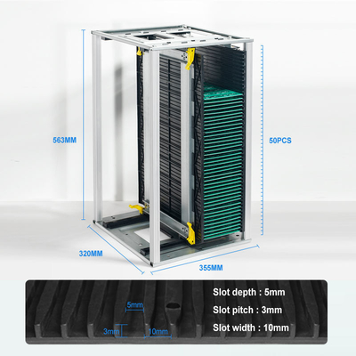 Telaio per magazzino SMT PCB anti-statico Regolabile ESD Magasin Rack di alta qualità