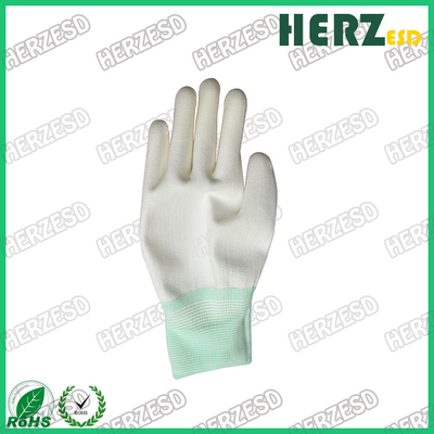 Materiale di nylon tricottato guanti respirabili della mano di ESD con la punta del dito ricoperta unità di elaborazione