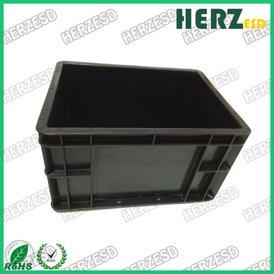 Casella di contenitori di plastica nera ESD Casella di contenitori antistatici