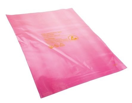 PE antistatico ESD della serratura dello zip di rosa di vuoto di 0.10mm che protegge le borse