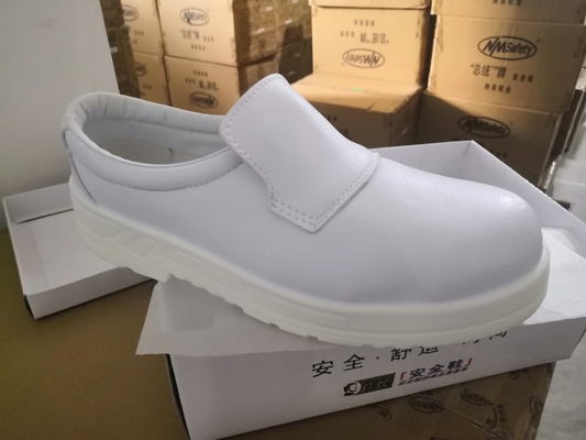 La cassaforte del PVC ESD calza le anti scarpe di sicurezza delle scarpe di cuoio di moneta falsa ESD del locale senza polvere ESD