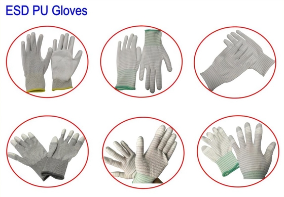 Anti guanti statici della mano del cotone ESD per ispezione di sicurezza di elettronica