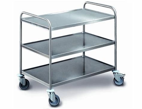 Alta qualità 4 ruote in acciaio inossidabile PCB anti statico/SMT 3 strati di stoccaggio ESD Wire Shelf Trolley Cart