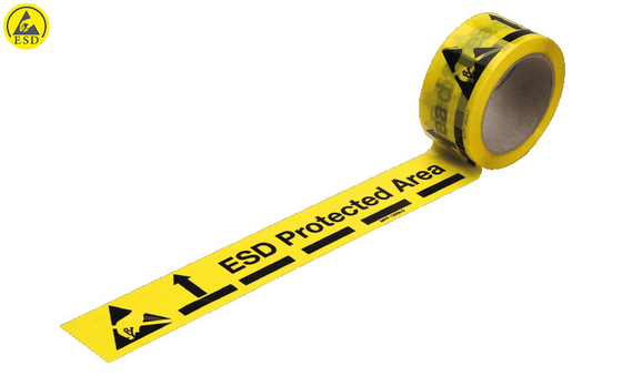 Nastro di avvertimento per aree protette ESD ad adesivo elevato in PVC antistatico