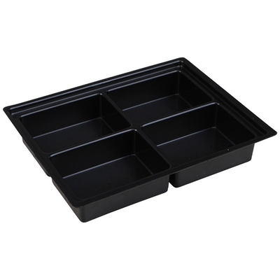Confezionamento in vaschette di plastica nera per PCB