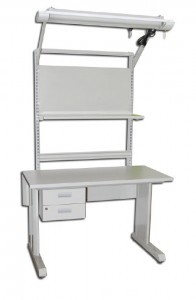 Linea di produzione di assemblaggio ESD banco di lavoro Tavolo di laboratorio industriale