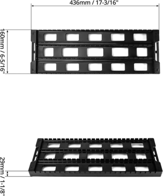 Rack di circolazione ESD antistatico Mensola Black Plastic PCB Rack, 25 slot Storage Stand Circuit Board holder