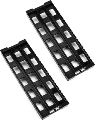 Rack di circolazione ESD antistatico Mensola Black Plastic PCB Rack, 25 slot Storage Stand Circuit Board holder