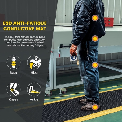 Matto antiaffaticamento per pavimenti in gomma di PVC industriale