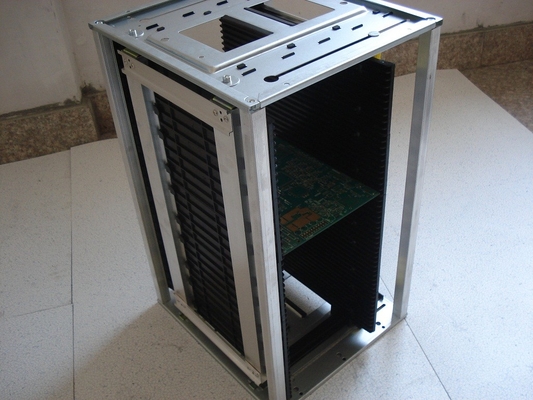 355*320*563mm ESD PCB Magazine Rack Antistatic SMT PCB Storage Cart Per la linea di produzione di PCB