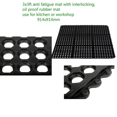 Matte per pavimenti in gomma per buchi Commerciale anti-affaticamento Buchi di drenaggio Matte di gomma