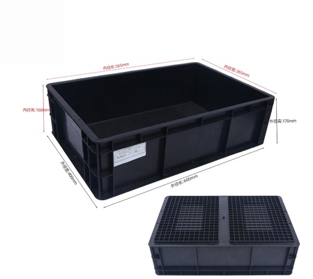 600*400 mm scatola di plastica ESD contenitori di stoccaggio ESD scatola conduttiva per parti elettroniche