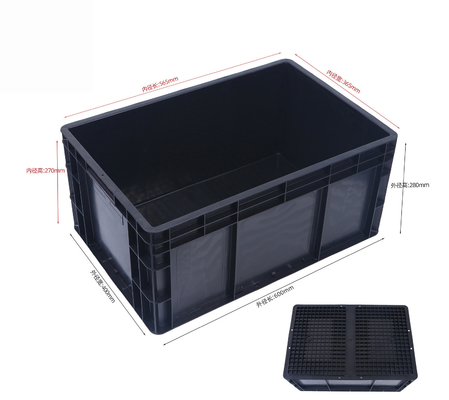 600*400 mm scatola di plastica ESD contenitori di stoccaggio ESD scatola conduttiva per parti elettroniche