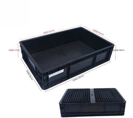 600*400 mm scatola di plastica ESD contenitori di stoccaggio ESD scatola conduttiva per parti elettroniche