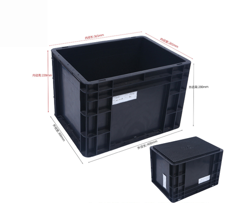 Contenitore di stoccaggio 400x300mm Cassa di stoccaggio in plastica industriale ESD impiallacciata