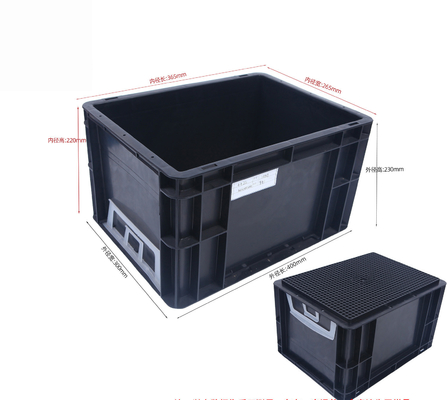 Contenitore di stoccaggio 400x300mm Cassa di stoccaggio in plastica industriale ESD impiallacciata