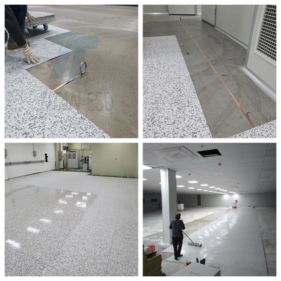 Piastrelle per pavimenti in PVC conduttive vinile antistatiche multicolore in PVC ESD per la stanza pulita
