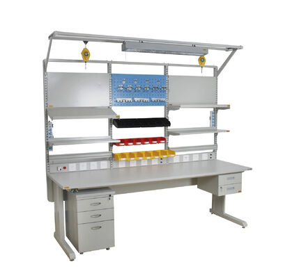 ESD Workbench Custom Electric Adjustable Height Workstation antistatico per elettronica