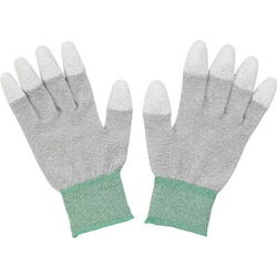 ESD Top Fit Gloves Fabbrica ESD Laboratorio Fibra di carbonio antistatica PU Guantoni di palma ESD Guantoni