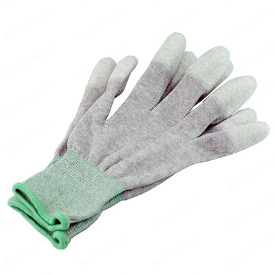 ESD Top Fit Gloves Fabbrica ESD Laboratorio Fibra di carbonio antistatica PU Guantoni di palma ESD Guantoni