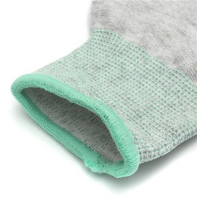 ESD Top Fit Gloves Fabbrica ESD Laboratorio Fibra di carbonio antistatica PU Guantoni di palma ESD Guantoni