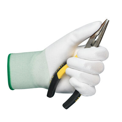 Guanti conduttivi ESD Poliestere Guanto di lavoro antistatico Antislip Carbon PU Tip Palm Fit