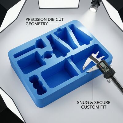 Pad di inserimento di schiuma ESD antistatico personalizzato ad alta densità EVA IXPE adesivo con rivestimento per l'imballaggio di custodie elettroniche