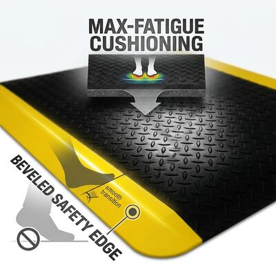 ESD Anti Fatigue Rubber Mat Bubble Top Black Static Dissipative Floor Mat Per Stazioni di lavoro di assemblaggio elettronico
