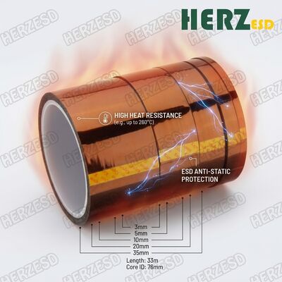 Nastro Kapton poliamidico antistatico ad alta temperatura per isolamento di schede di sicurezza ESD