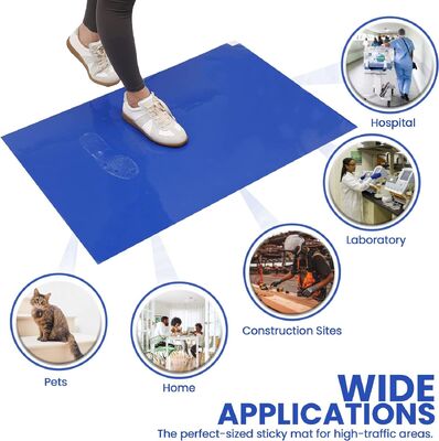 Tapis adesivo blu per la stanza pulita Tapis adesivo per la stanza pulita Tapis adesivo monouso per la lotta alla polvere