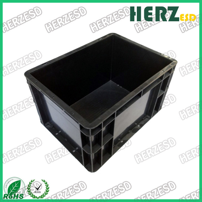 Casella di contenitore di rifiuti Esd Casella di attrezzi in plastica Esd Casella di PVC in PP antistatico nero