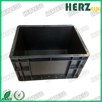 Casella di contenitore di rifiuti Esd Casella di attrezzi in plastica Esd Casella di PVC in PP antistatico nero