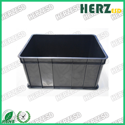 Casella di contenitore di rifiuti Esd Casella di attrezzi in plastica Esd Casella di PVC in PP antistatico nero