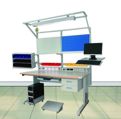 Linea di produzione di assemblaggio ESD banco di lavoro Tavolo di laboratorio industriale