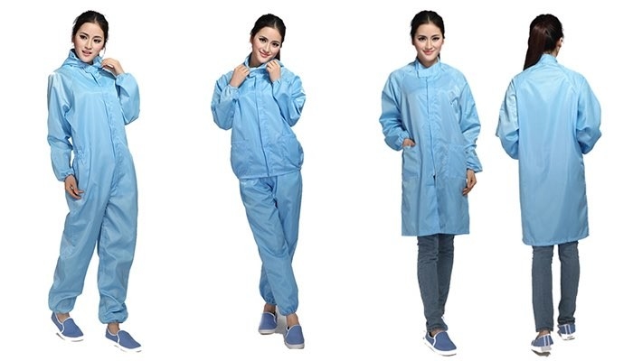 ESD Cleanroom Smock Jumpsuit Uniforme Abbigliamento da lavoro Labcoat Protective Coverall Antistatic Lab Coats ESD Suit Abbigliamento da lavoro