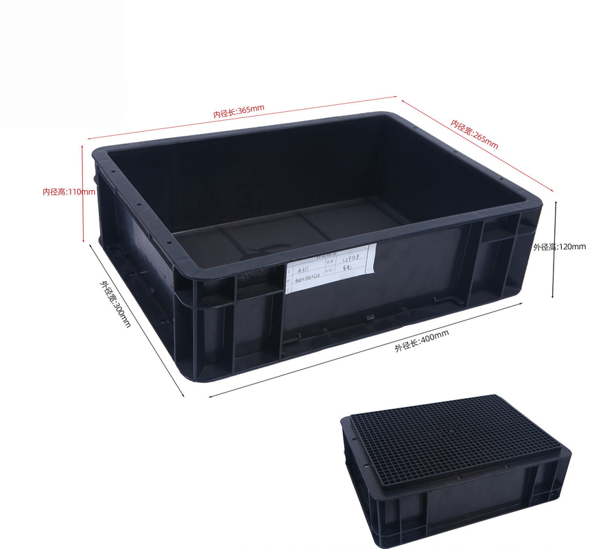 Contenitore di stoccaggio 400x300mm Cassa di stoccaggio in plastica industriale ESD impiallacciata