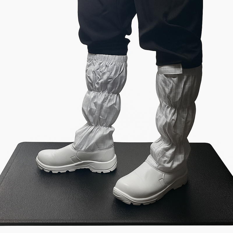 Tappetino antistatico ESD in gomma con doppi strati in PVC e superficie a trama corteccia per comfort ergonomico e resistenza allo scivolamento