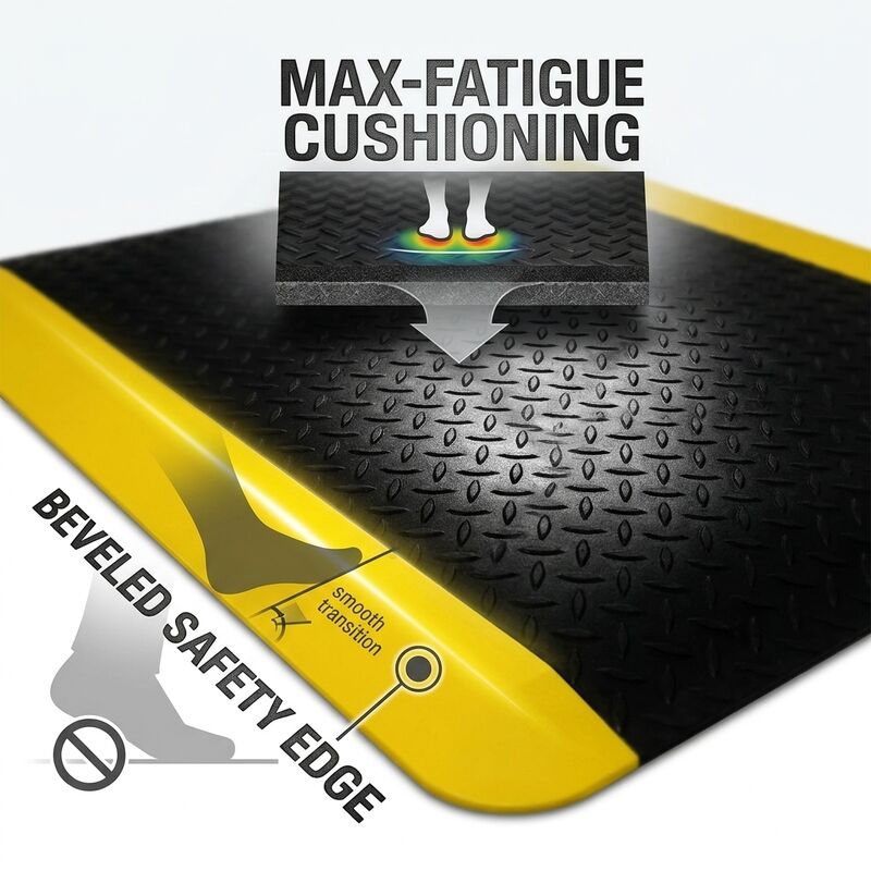 ESD Anti Fatigue Rubber Mat Bubble Top Black Static Dissipative Floor Mat Per Stazioni di lavoro di assemblaggio elettronico